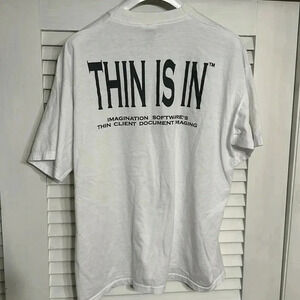 vintage imagination software tshirt XL short sleeve white fruit of the loom FOTL